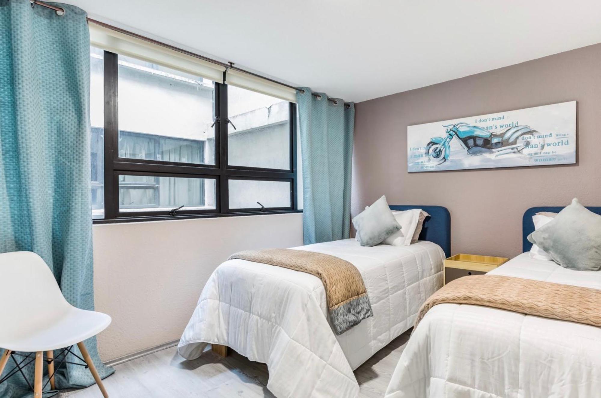 Cozy Roma Norte Flat - Parking- Wifi - Sleeps 6 Mexico City Exterior photo