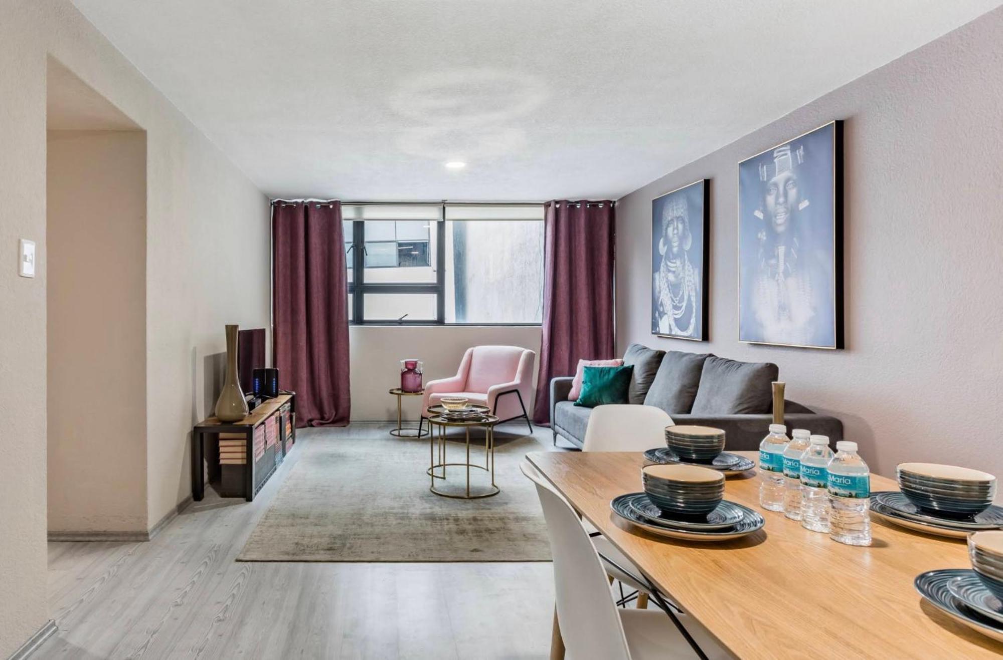 Cozy Roma Norte Flat - Parking- Wifi - Sleeps 6 Mexico City Exterior photo